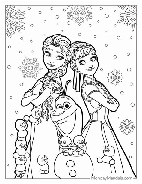 frozen coloring pages